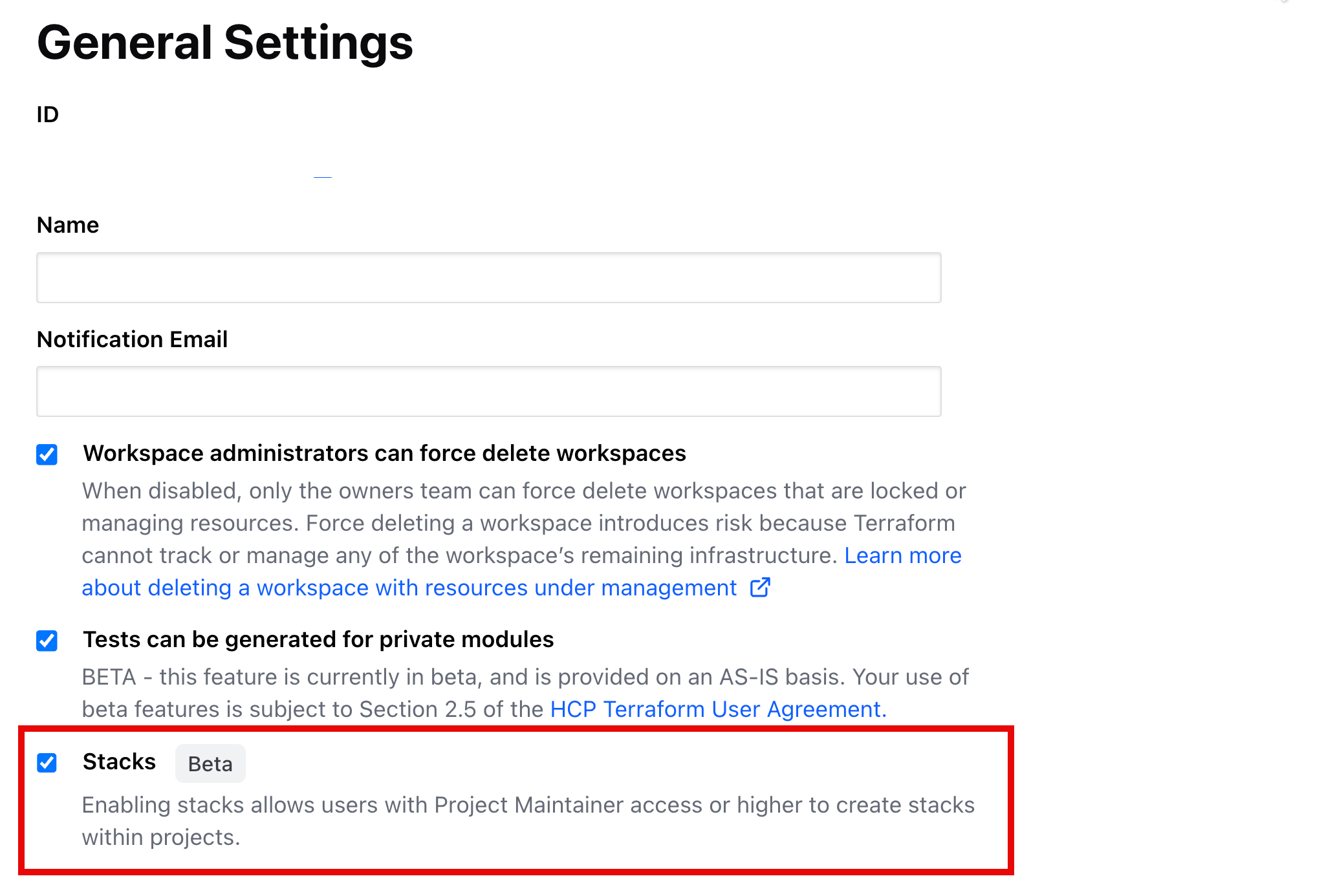 Enable Stacks in HCP Terraform