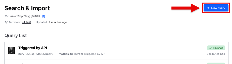 Start a manual search and import run