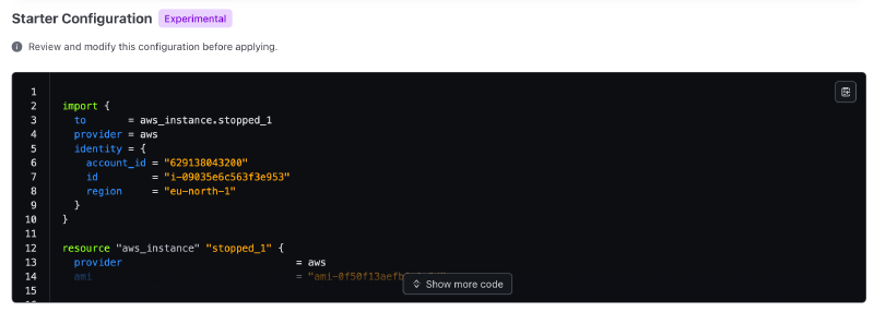 Generated starter configuration