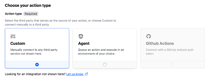 HCP Waypoint action types in the HCP portal