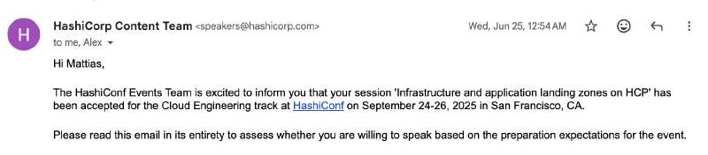 My talk was accepted to HashiConf