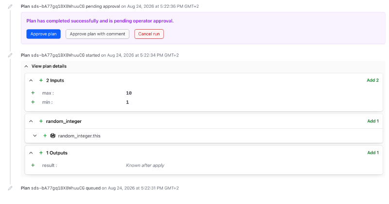Plan output when directly consuming a Terraform module in a component block
