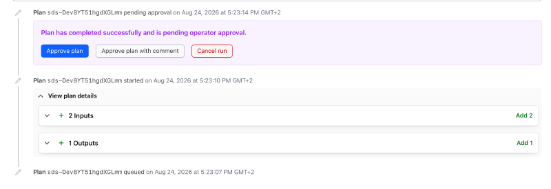 Plan output when indirectly consuming a Terraform module through a stack block