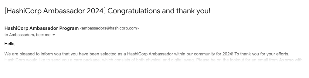 HashiCorp Ambassador 2024